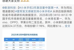 雷军时隔八天再发文，回应小米手机3月激活量中国第一