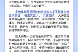 多倍体草莓是打了膨大剂的科技果，不能吃？